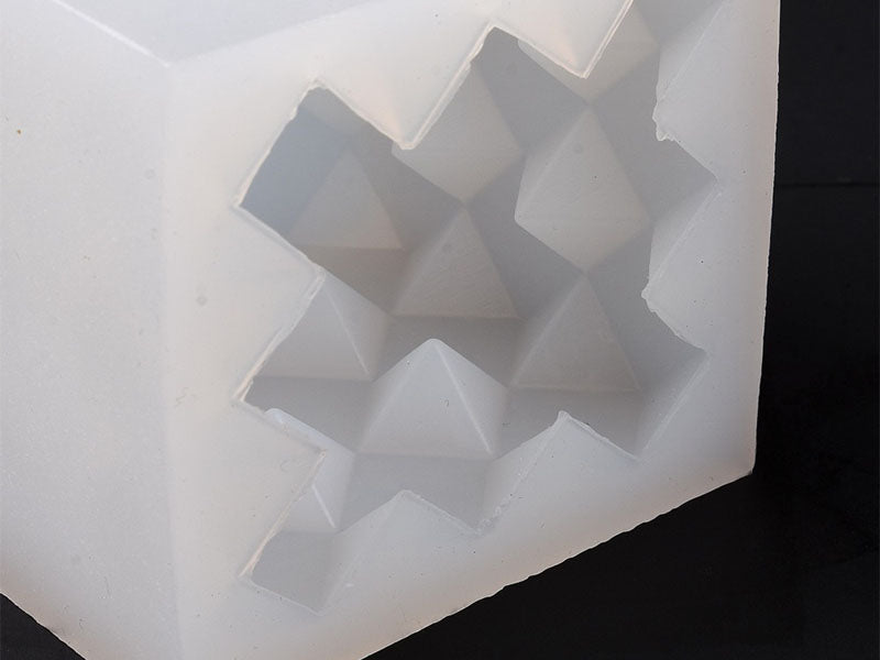 Achat Moule en silicone - Bougie cube à facettes - 7,2 cm