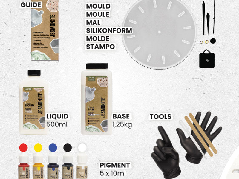 achat Maxi kit Jesmonite AC100 - Horloge murale avec mécanisme
