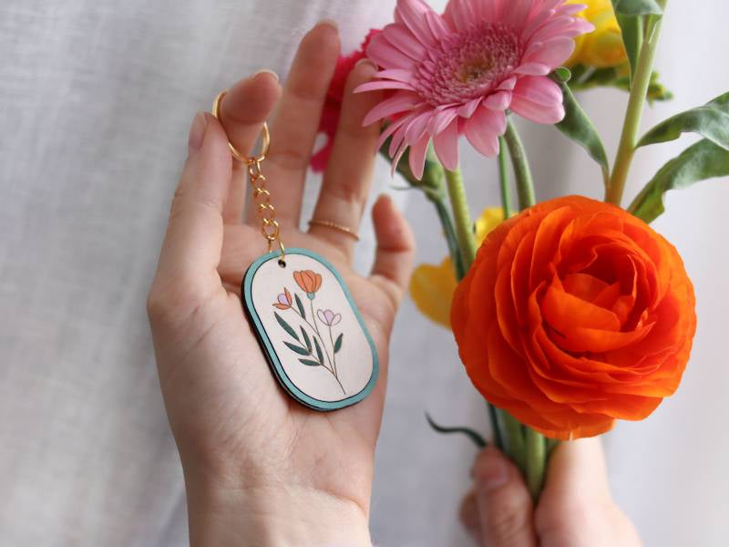 achat Kit porte-clés en bois - Flowers - Édition limitée