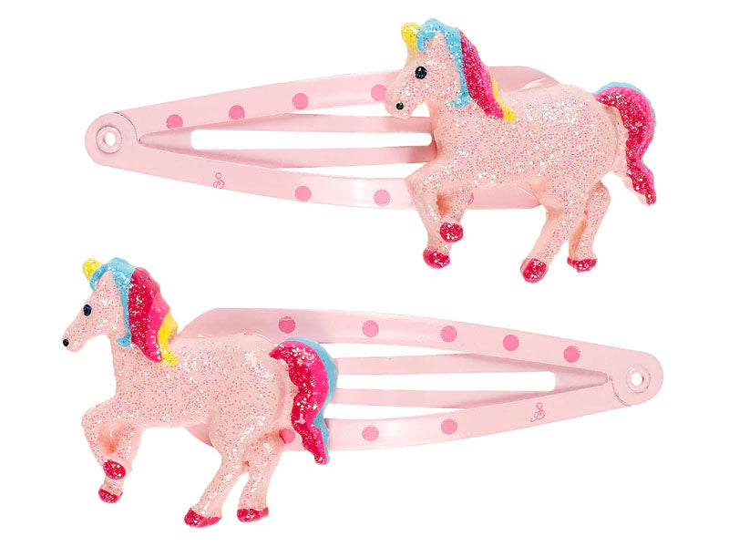 Achat Lot de 2 Barrettes Angel - Licorne rose clair
