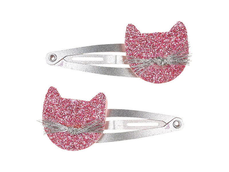 Achat Lot de 2 Barrettes - Chat rose à paillettes