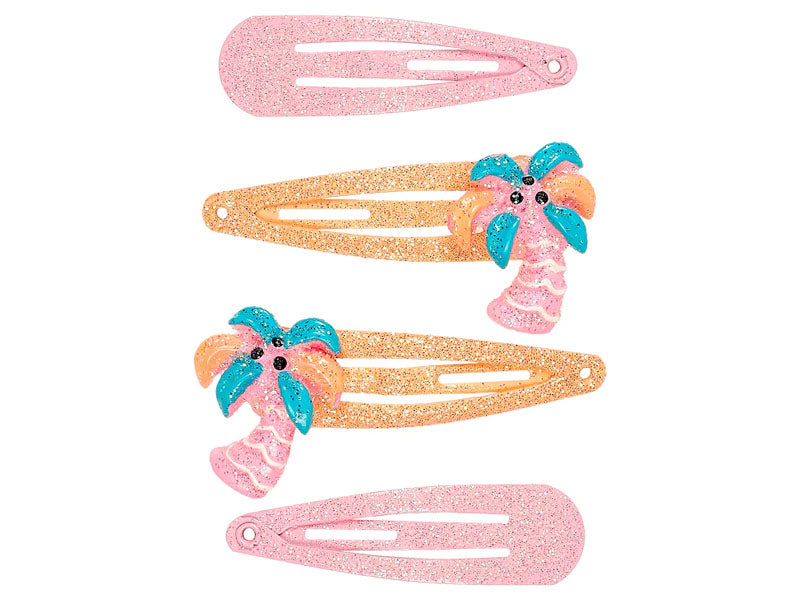 Achat Lot de 4 barrettes Nieke - Palmier à paillettes