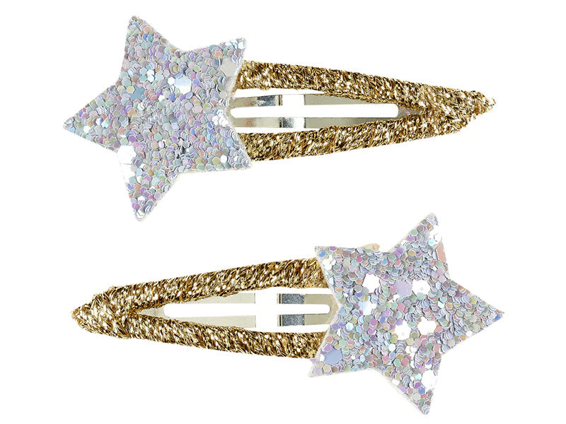 Achat Lot de 2 barrettes Gosia - Étoiles argentées et dorées