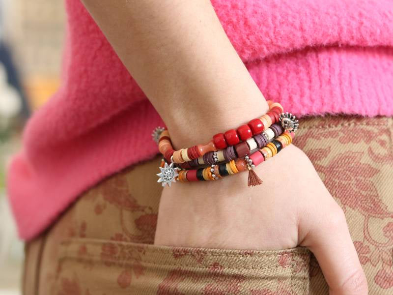 achat Mélange de perles heishi et de breloques - Petra