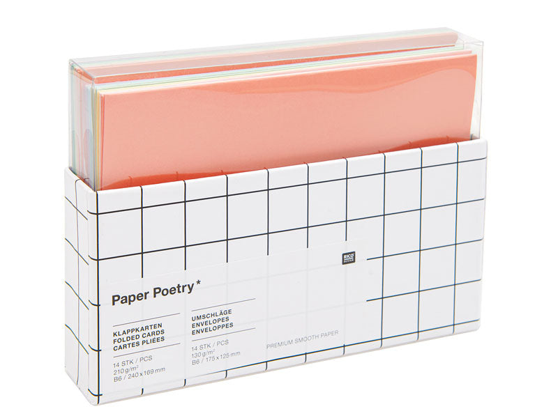 Achat Set de cartes et enveloppes B6 - Rainbow pastel
