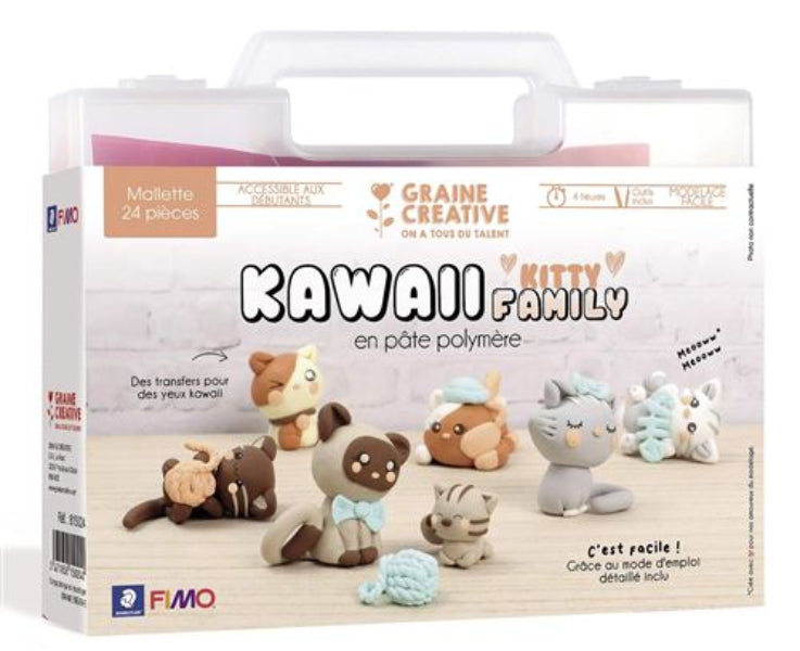 Achat Mallette Fimo - Kawaii Kitty family