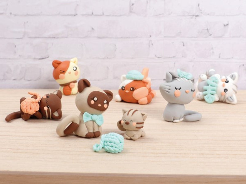 Achat Mallette Fimo - Kawaii Kitty family