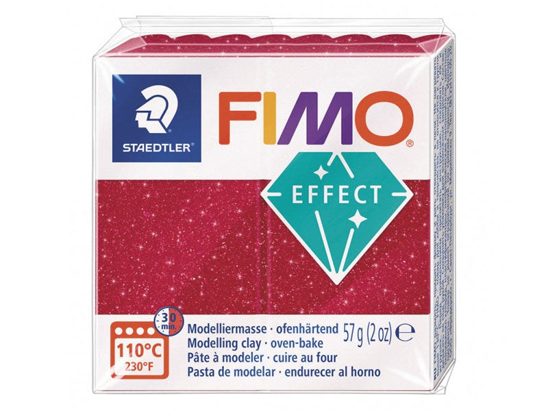 Achat Pâte Fimo EFFECT galaxy Pailletée Rouge 202