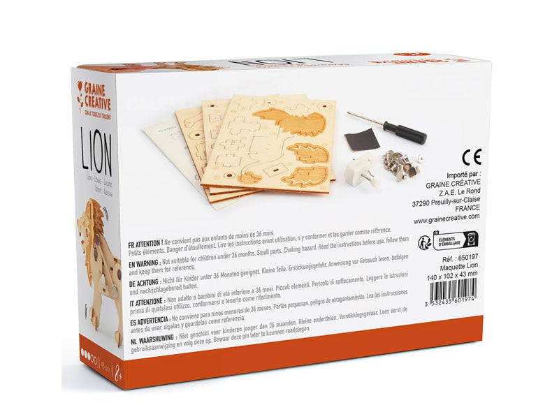 achat Maquette en bois 3D mécanique lion
