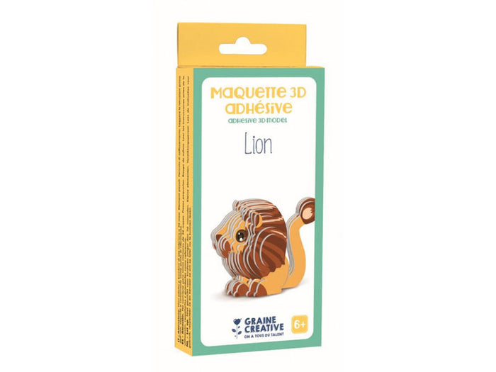 Achat Maquette adhésive en carton 3D - Lion