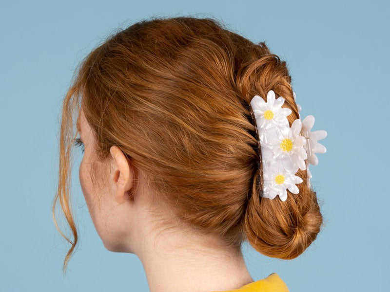 achat Grande pince à cheveux - Pâquerettes