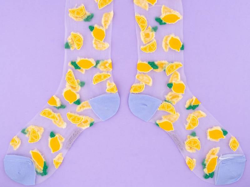 Achat Chaussettes transparentes - Citron