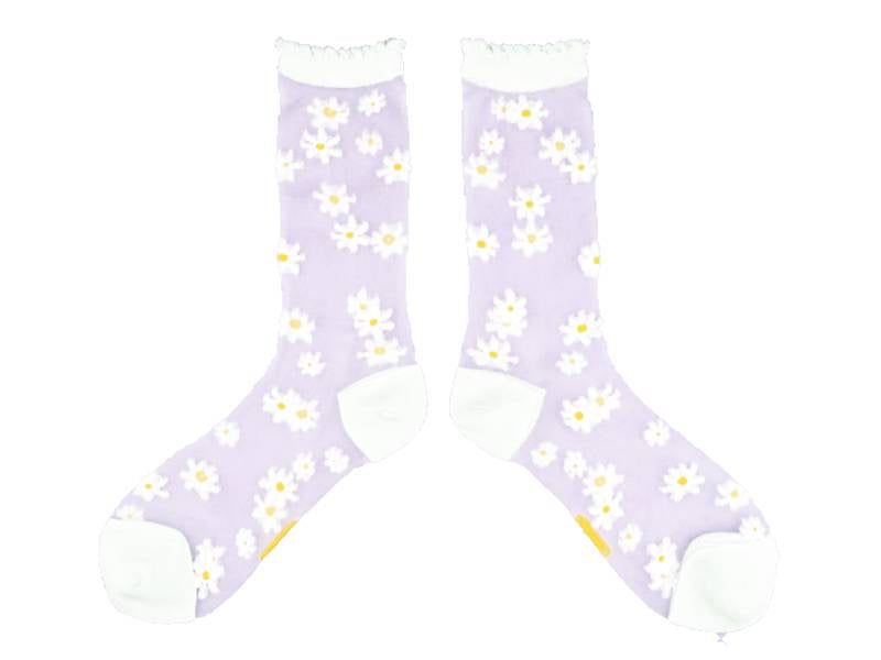 Achat Chaussettes transparentes et verte - Pâquerette