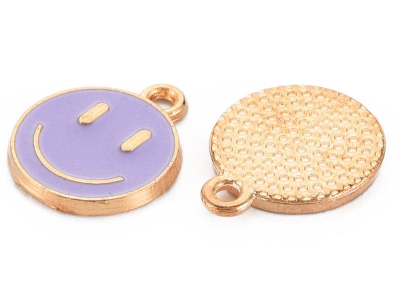 Achat Breloque émaillée sourire - Violet