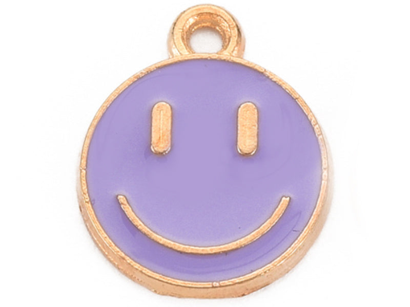Achat Breloque émaillée sourire - Violet