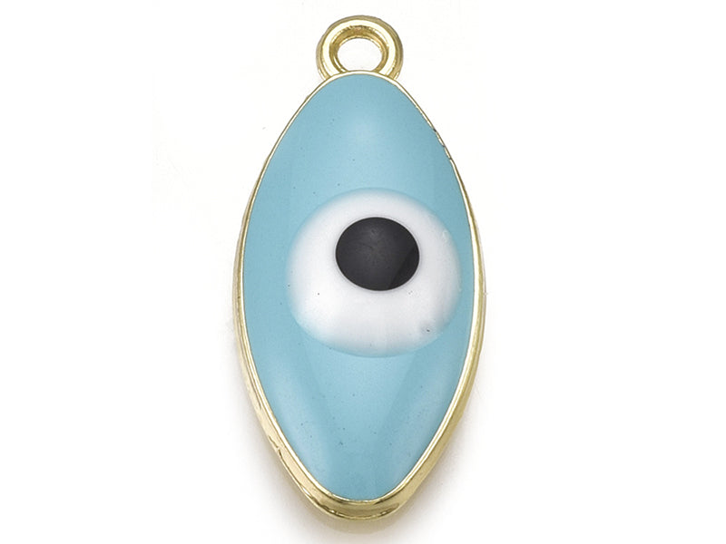 Achat Pendentif émaillé œil ovale - Bleu