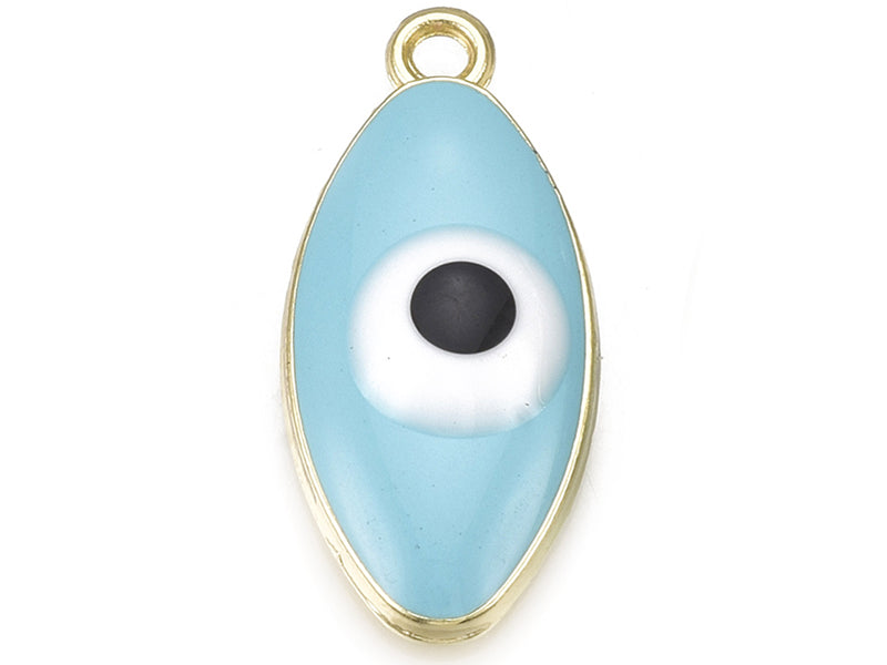 achat Pendentif émaillé œil ovale - Bleu