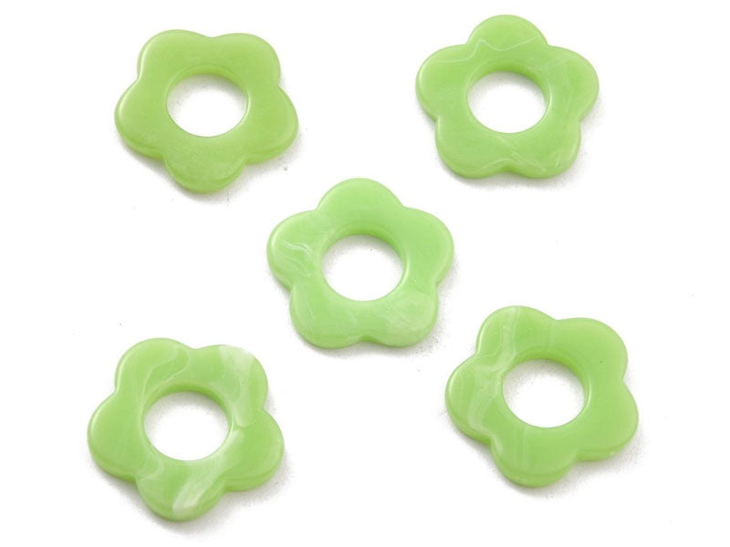 achat Perle fleur opaque - Vert