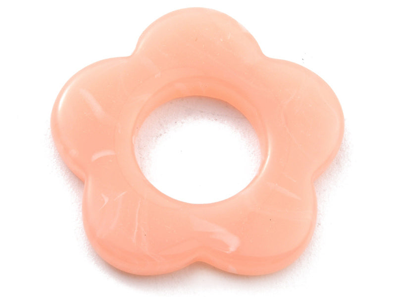 Achat Perle fleur opaque - Pêche