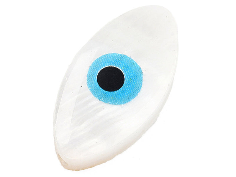 Achat Perle de culture en forme d'œil - 15 x 8 mm - Bleu ciel