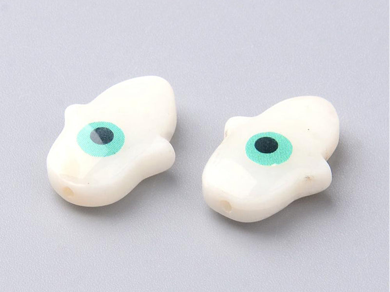 achat Perle Khamsa en nacre - 15 x 12 mm
