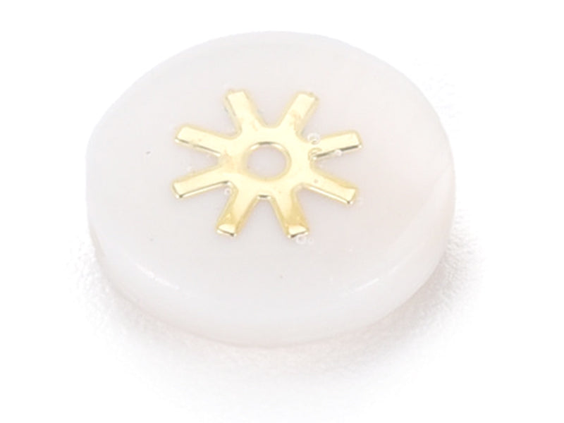 Achat Perle en coquillage naturel et laiton doré - Soleil - 8 mm