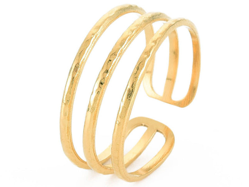 Achat Bague - Triple tour - Doré à l'or fin 18K