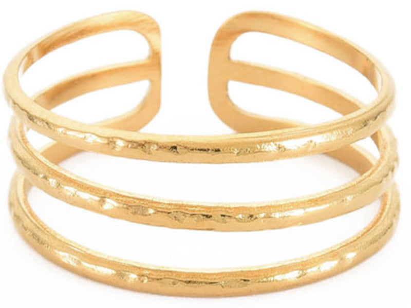 Achat Bague - Triple tour - Doré à l'or fin 18K