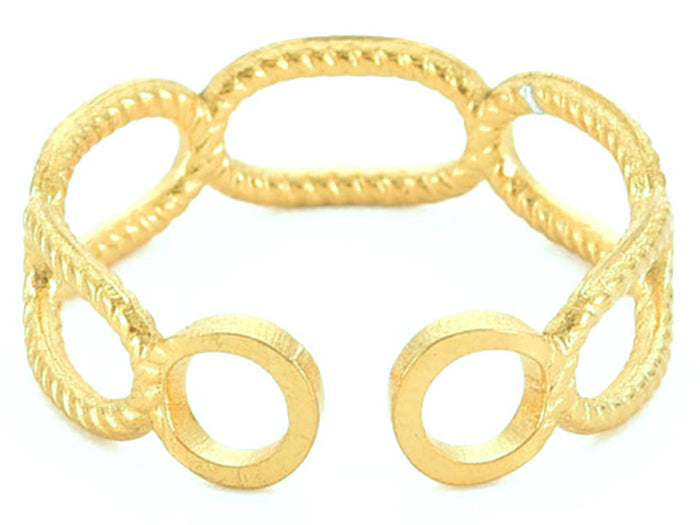 Achat Bague - Effet maillons - Doré à l'or fin 18K