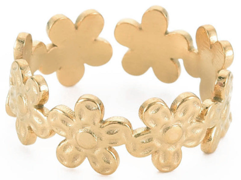 Achat Bague - Petites fleurs - Doré à l'or fin 18K