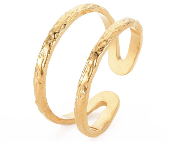 achat Bague - Double tour - Doré à l'or fin 18K