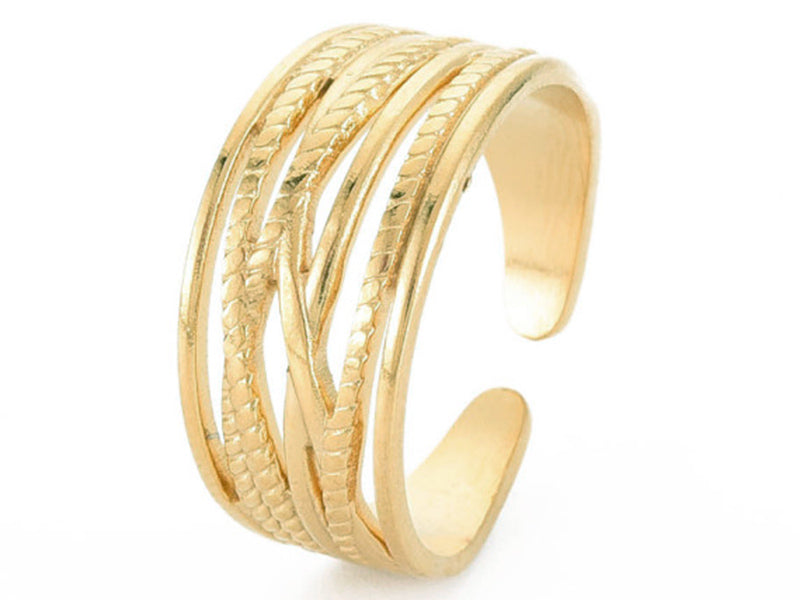 achat Bague - Effet enroulé - Doré à l'or fin 18K