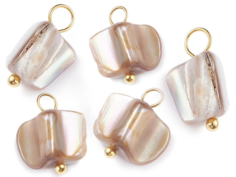 Achat Lot de 5 pendentifs en coquillage nacré  - 13 mm