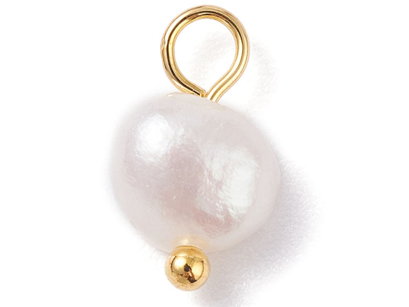 Achat Lot de 5 pendentifs en perle de culture - 10 x 5 mm