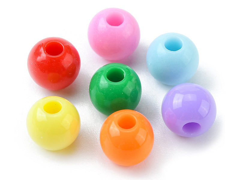 achat Boîte de 490 perles opaques rondes - 7 couleurs - 6 mm
