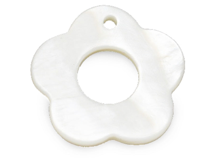 Achat Lot de 5 pendentifs fleurs en coquillage nacre - 25 mm