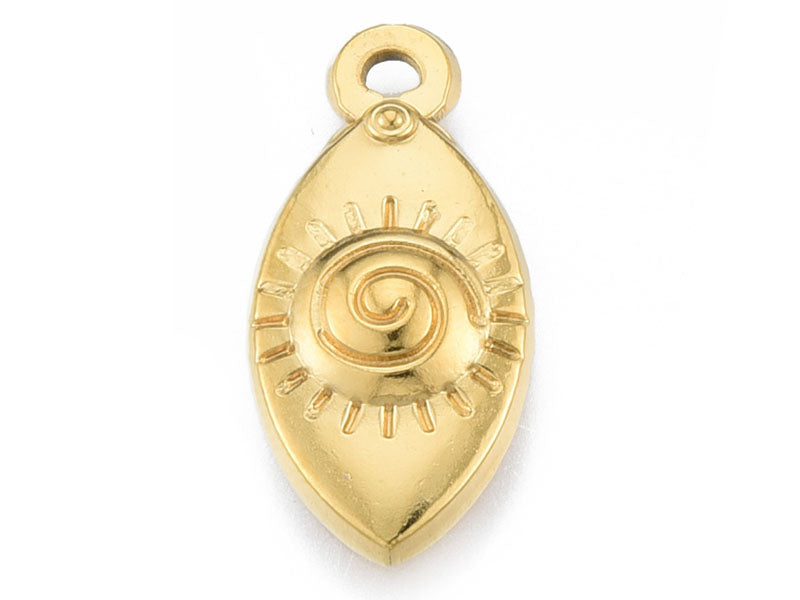 Achat Pendentif ovale œil - Doré à l'or fin - 21 x 10 mm