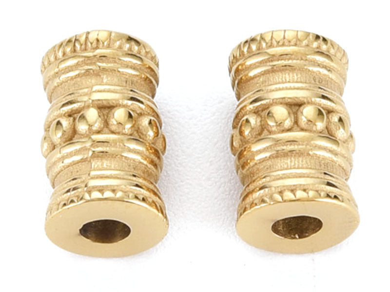 Achat Perle colonne intercalaire - Doré à l'or fin 14k - 9 x 6 mm