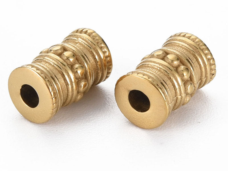 achat Perle colonne intercalaire - Doré à l'or fin 14k - 9 x 6 mm