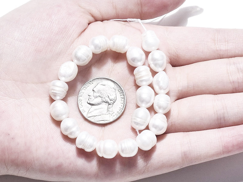 achat Lot de 20 perles de culture - forme grain de riz - 8 à 10 mm