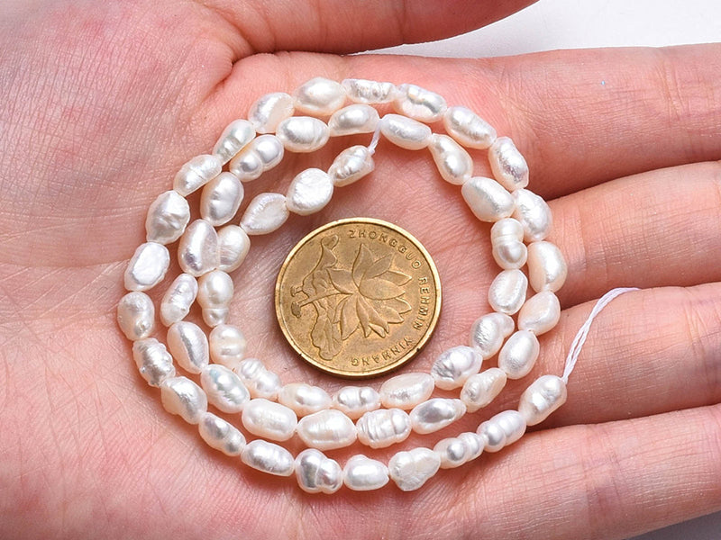 achat Lot de 20 perles de culture - forme graine - 4 à 8 mm