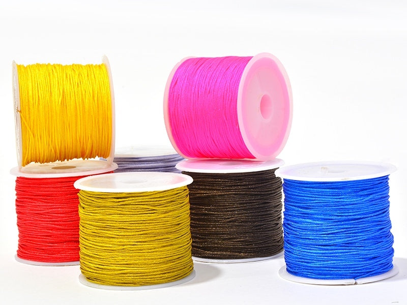 achat 1 m de fil de jade / fil nylon tressé 1 mm - bleu roi