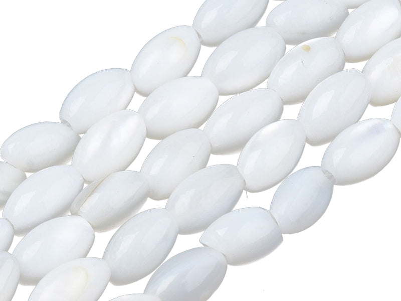 Achat Lot de 20 perles en coquillage naturel - forme grain de riz - 5 x 3 mm