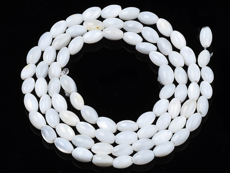 Achat Lot de 20 perles en coquillage naturel - forme grain de riz - 5 x 3 mm