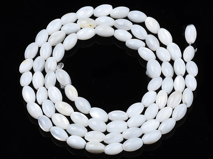 Achat Lot de 20 perles en coquillage naturel - forme grain de riz - 5 x 3 mm