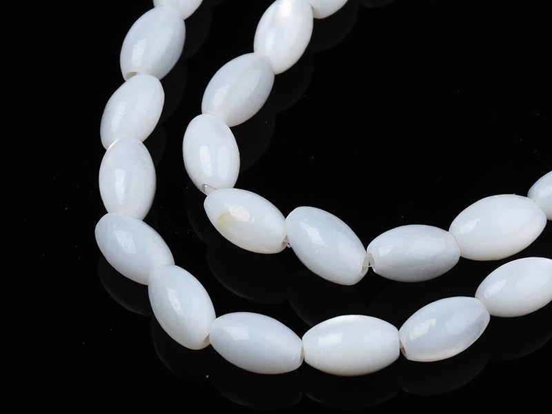 achat Lot de 20 perles en coquillage naturel - forme grain de riz - 5 x 3 mm