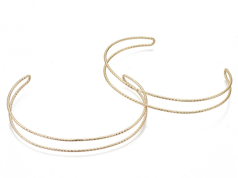 Achat Manchette texturée effet fil - Doré à l'or fin 18K