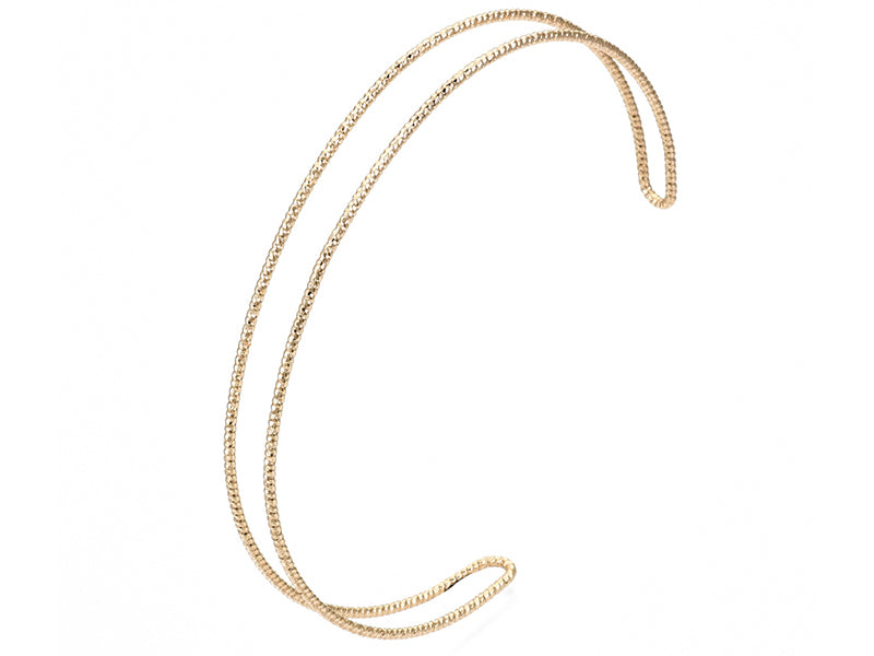 achat Manchette texturée effet fil - Doré à l'or fin 18K