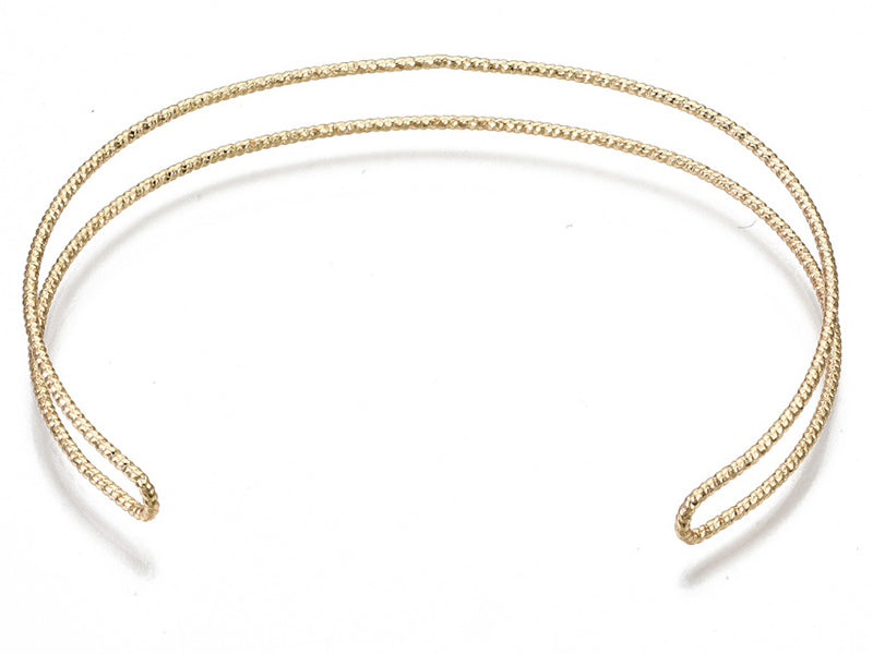 achat Manchette texturée effet fil - Doré à l'or fin 18K