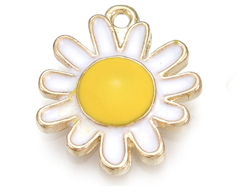 Achat Breloque fleur émaillée - 17 x 14 mm